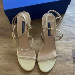 Stuart Weitzman Metallic Gold Heels